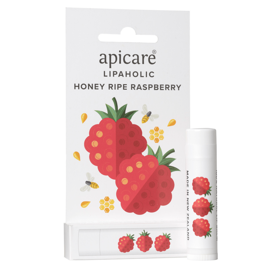 Apicare Lipaholic Honey Ripe Raspberry Lip balm 4.5g - MarshallsHealthShop