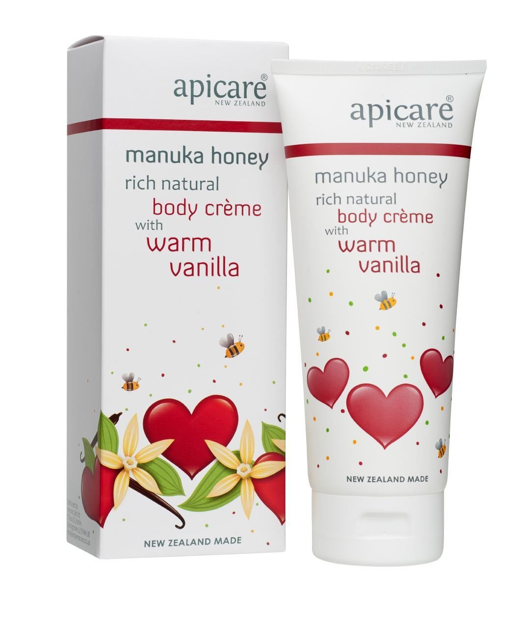 Apicare Warm Vanilla and Manuka Honey Body Cream 200g - MarshallsHealthShop