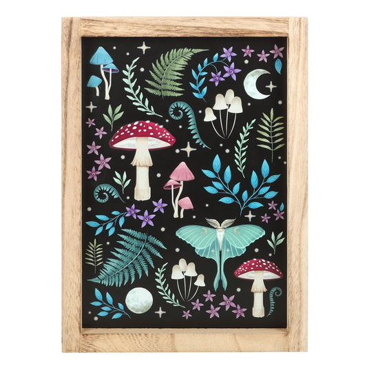 Wall Art Dark Forest Print Wood/Frame