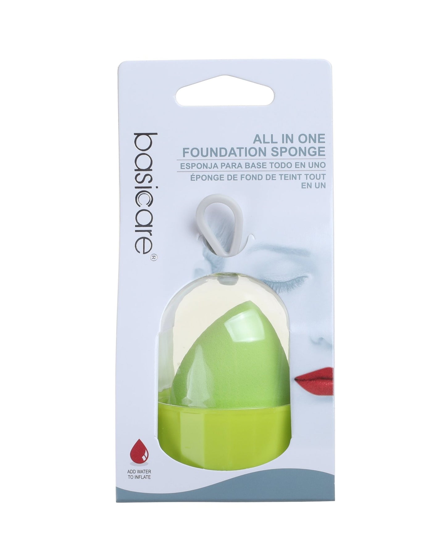Basicare All In One Foundation Sponge Non Latex - Green - MarshallsHealthShop