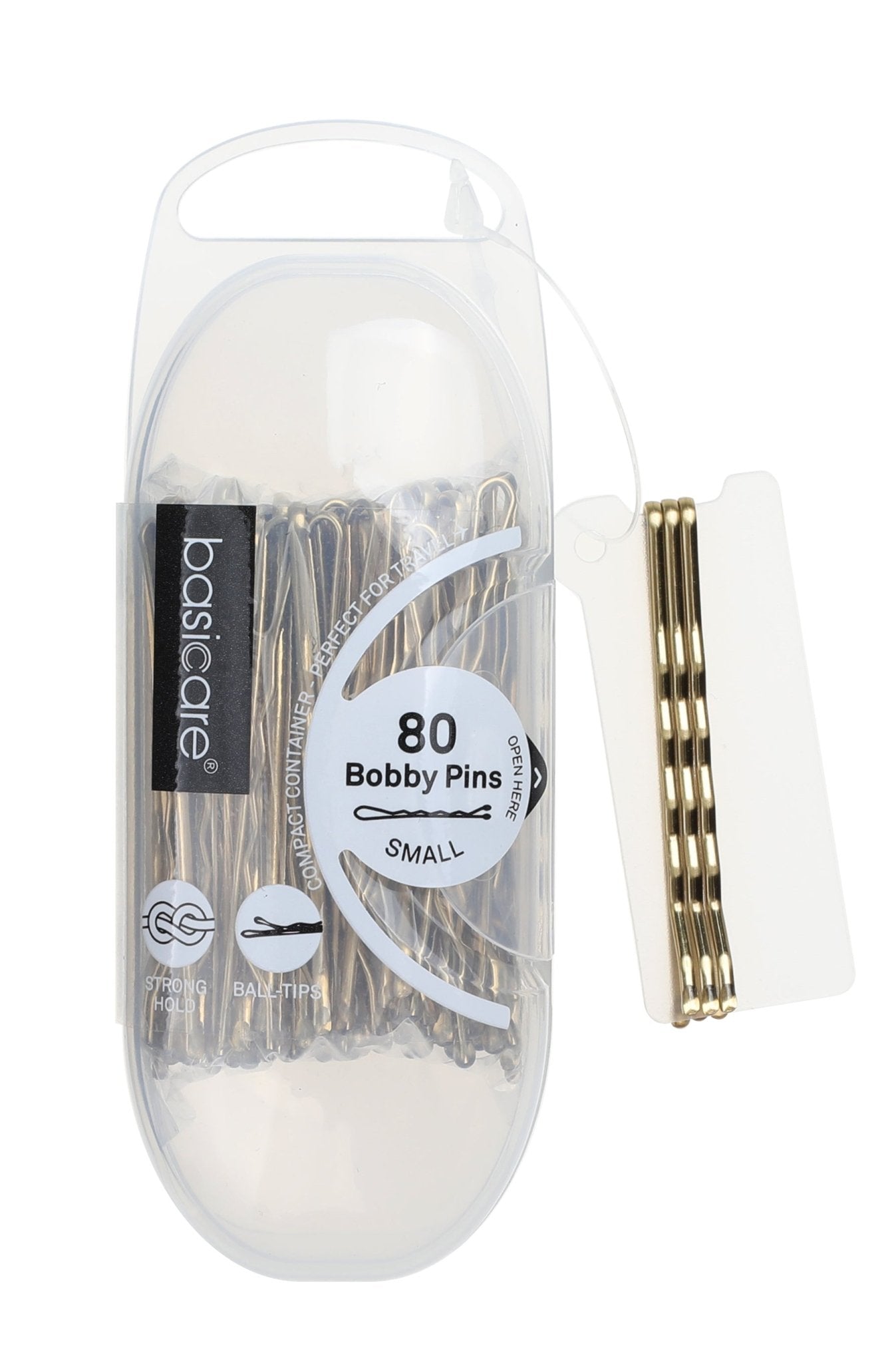 Basicare Bobby Pins Blonde 5cm 80 Pack - MarshallsHealthShop