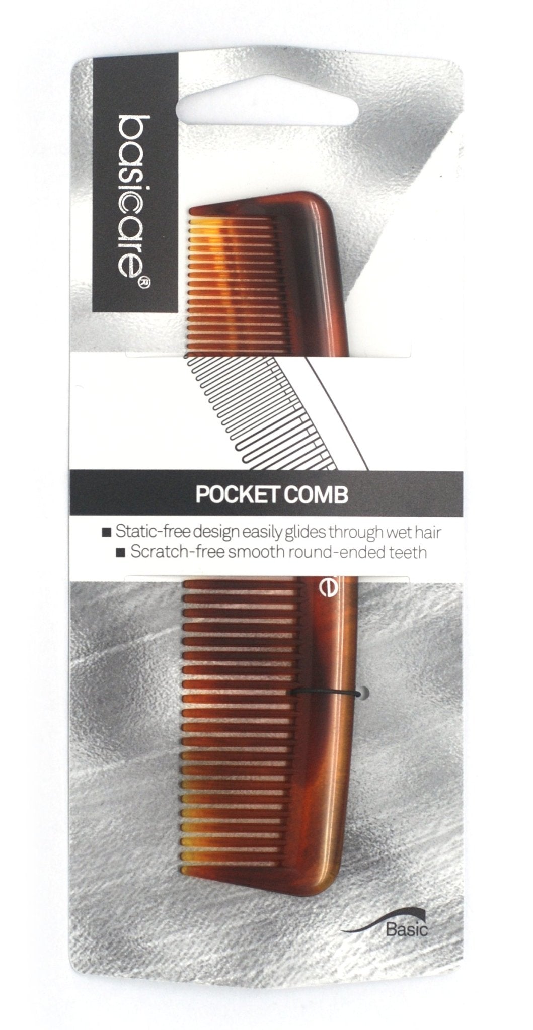 Basicare Hair Comb - Pocket Comb 12.2cm - MarshallsHealthShop