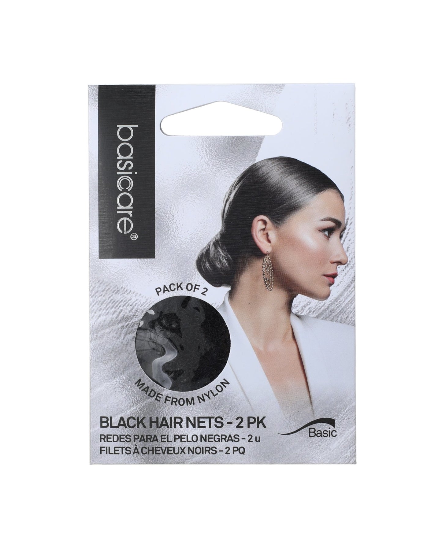 Basicare Invisible Hair Net - Black 2 Pack - MarshallsHealthShop