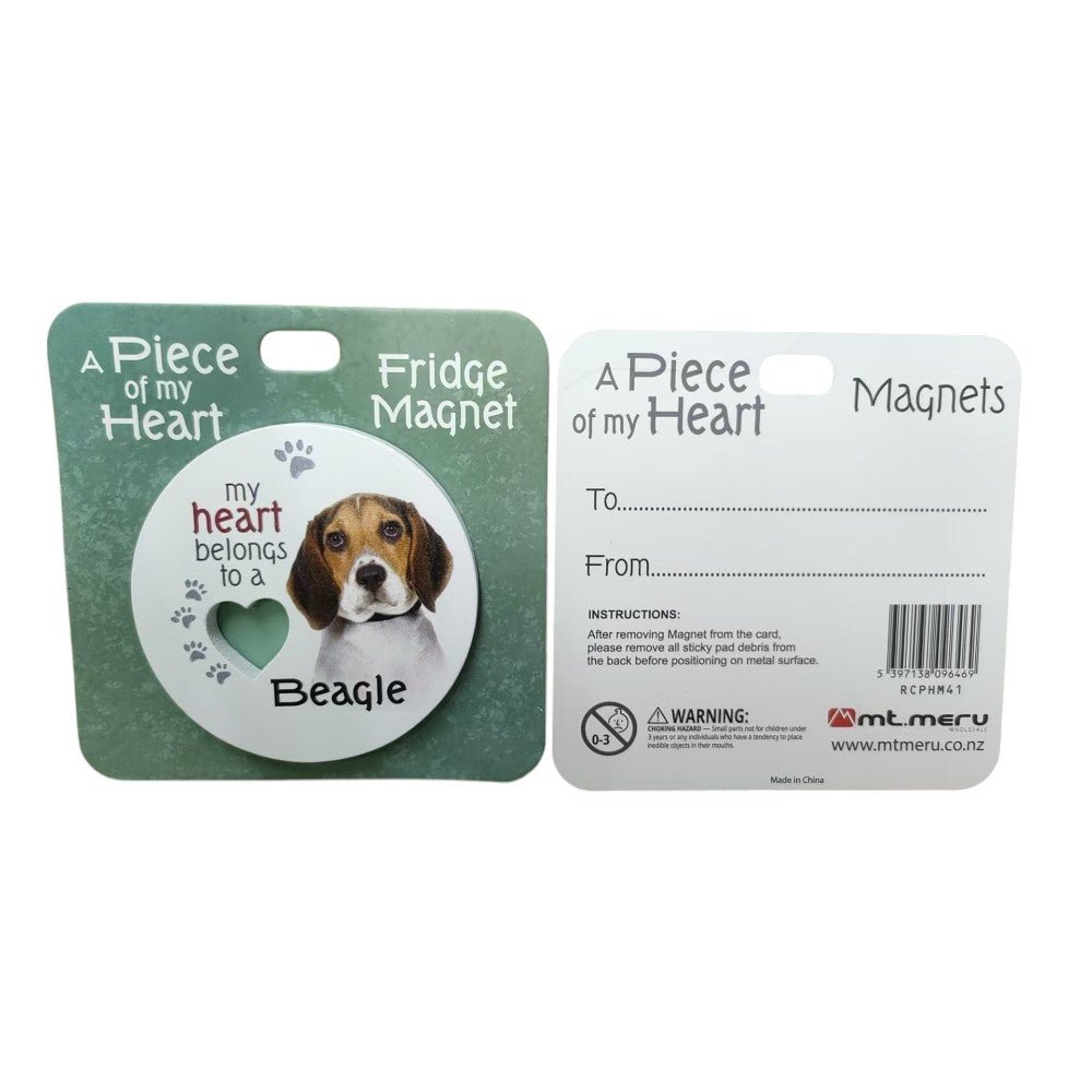 Beagle Piece of My Heart Magnet - MarshallsHealthShop
