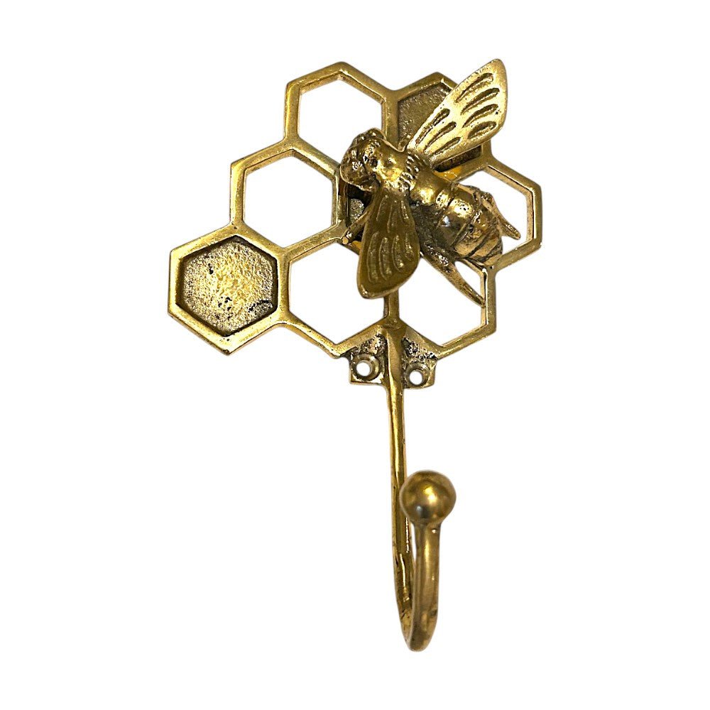 Bee Honeycomb Hook Brass - 1st Stop Marshall's Health Shop, Gift Shop! - Heath and Natural Therapy New Brighton Christchurch - Naturopath