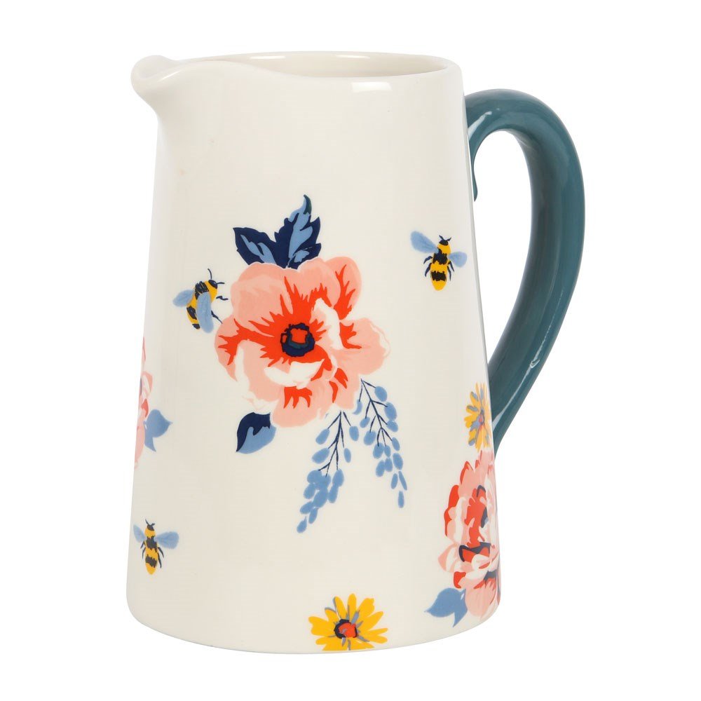 Bee - utiful Floral Ceramic Flower Jug - MarshallsHealthShop