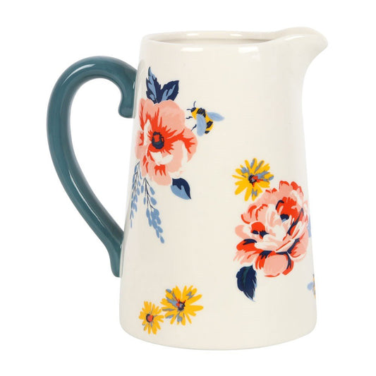 Bee - utiful Floral Ceramic Flower Jug - MarshallsHealthShop