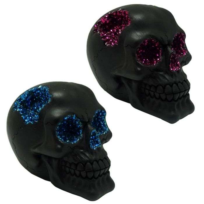 Black Crystal Cave Skull - MarshallsHealthShop