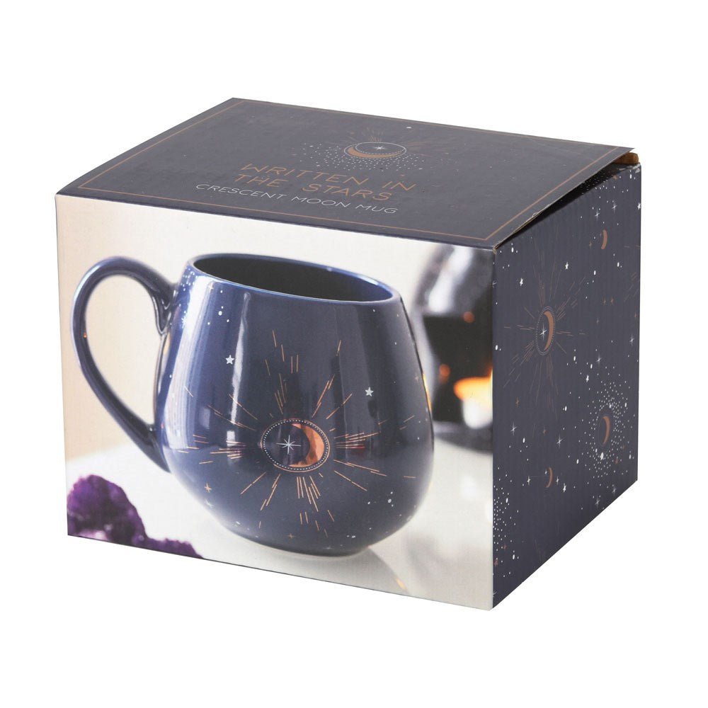 Blue Crescent Moon Rounded Mug - MarshallsHealthShop