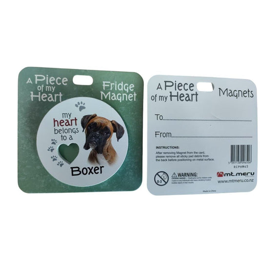 Boxer Piece of My Heart Magnet - MarshallsHealthShop