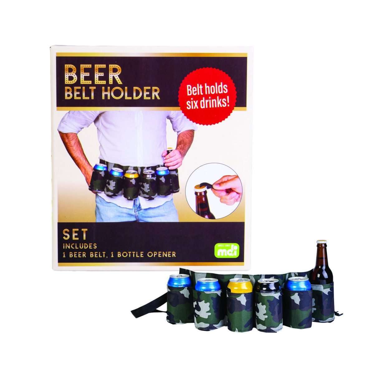 Camo Beer Belt Holder - 1st Stop Marshall's Health Shop, Gift Shop! - Heath and Natural Therapy New Brighton Christchurch - Naturopath