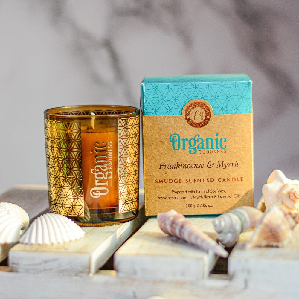 Candle Frankincense & Myrrh 200gm Organic - MarshallsHealthShop