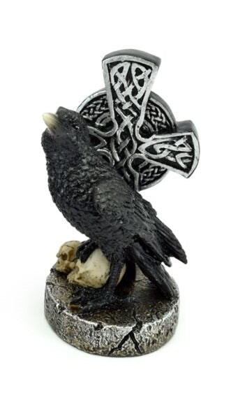Celtic Cross Raven Facing Left & Skulls# - 1st Stop Marshall's Health Shop, Gift Shop! - Heath and Natural Therapy New Brighton Christchurch - Naturopath#