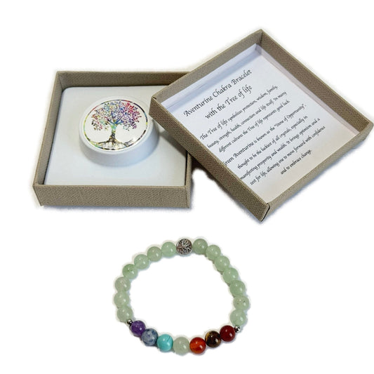 Chakra Bracelet Aventurine Tree of Life Bead - 1st Stop Marshall's Health Shop, Gift Shop! - Heath and Natural Therapy New Brighton Christchurch - Naturopath