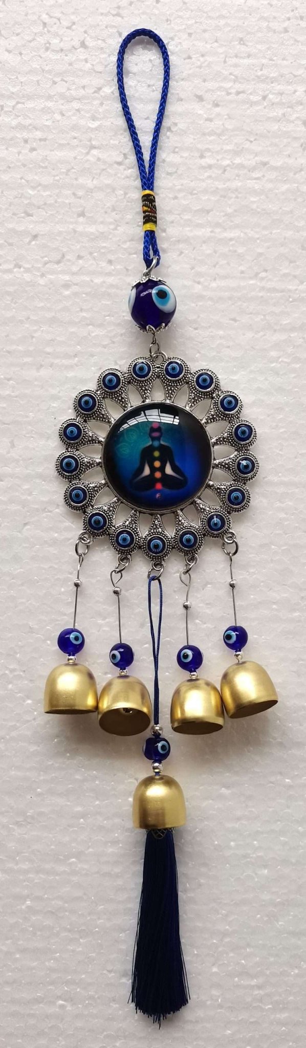 Chakra Hanging Ornament Bells Evil Eye - 1st Stop Marshall's Health Shop, Gift Shop! - Heath and Natural Therapy New Brighton Christchurch - Naturopath