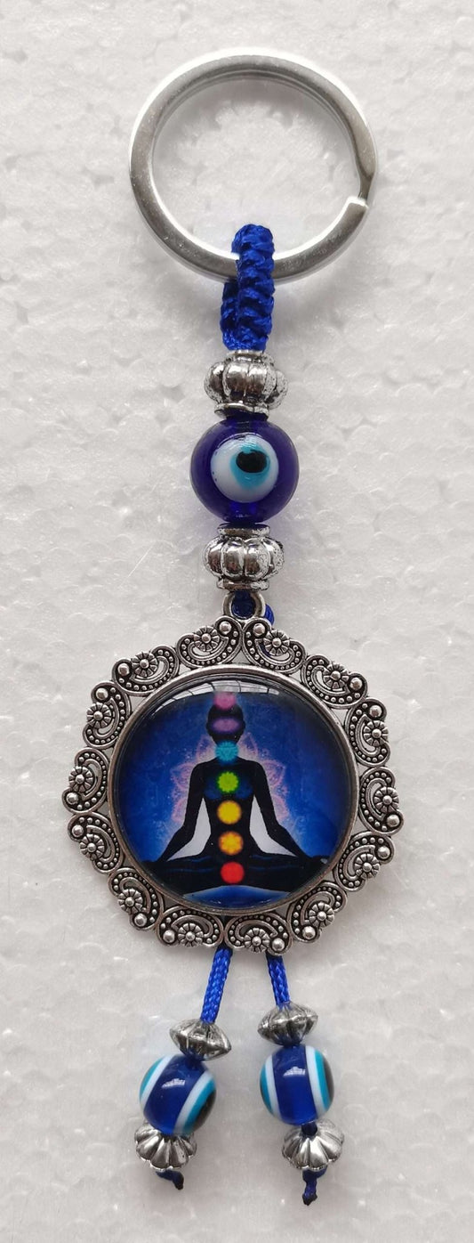 Chakra Keyring with Evil Eye - MarshallsHealthShop