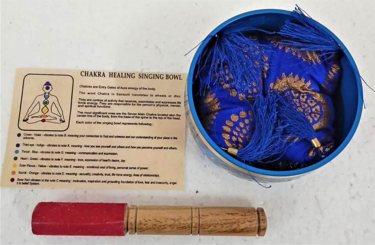 Chakra Singing Bowl Dark Blue CHSB4 - MarshallsHealthShop