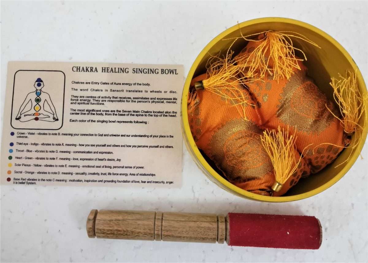 Chakra Singing Bowl Yellow CHSB1 - MarshallsHealthShop