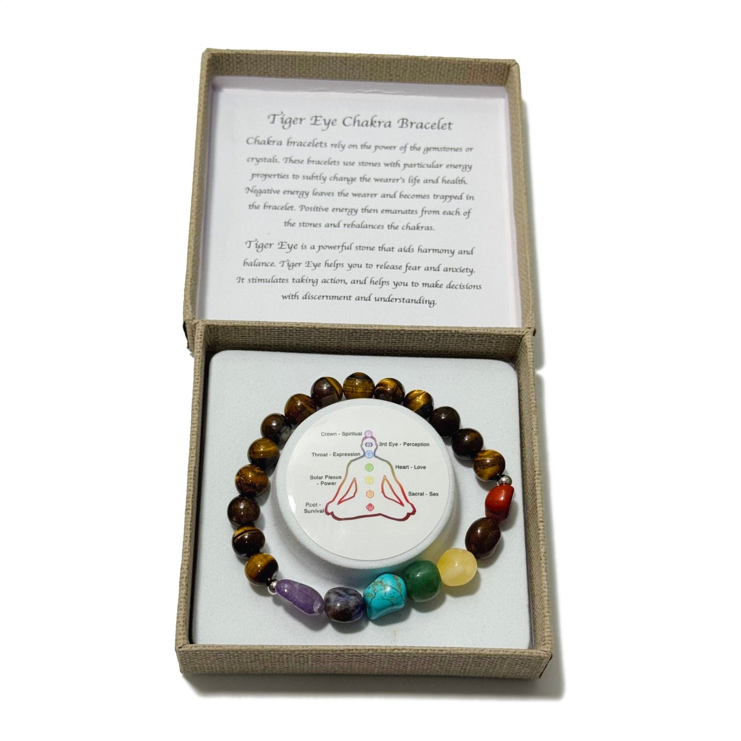 Chakra Tumblestones Bracelet Tiger Eye - 1st Stop Marshall's Health Shop, Gift Shop! - Heath and Natural Therapy New Brighton Christchurch - Naturopath
