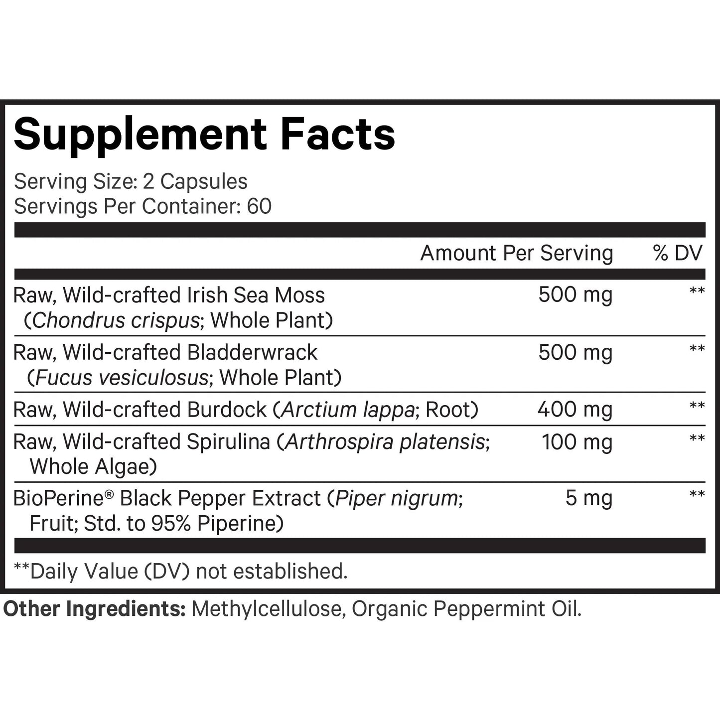 CODEAGE Sea Moss Wildcrafted 120s - MarshallsHealthShop