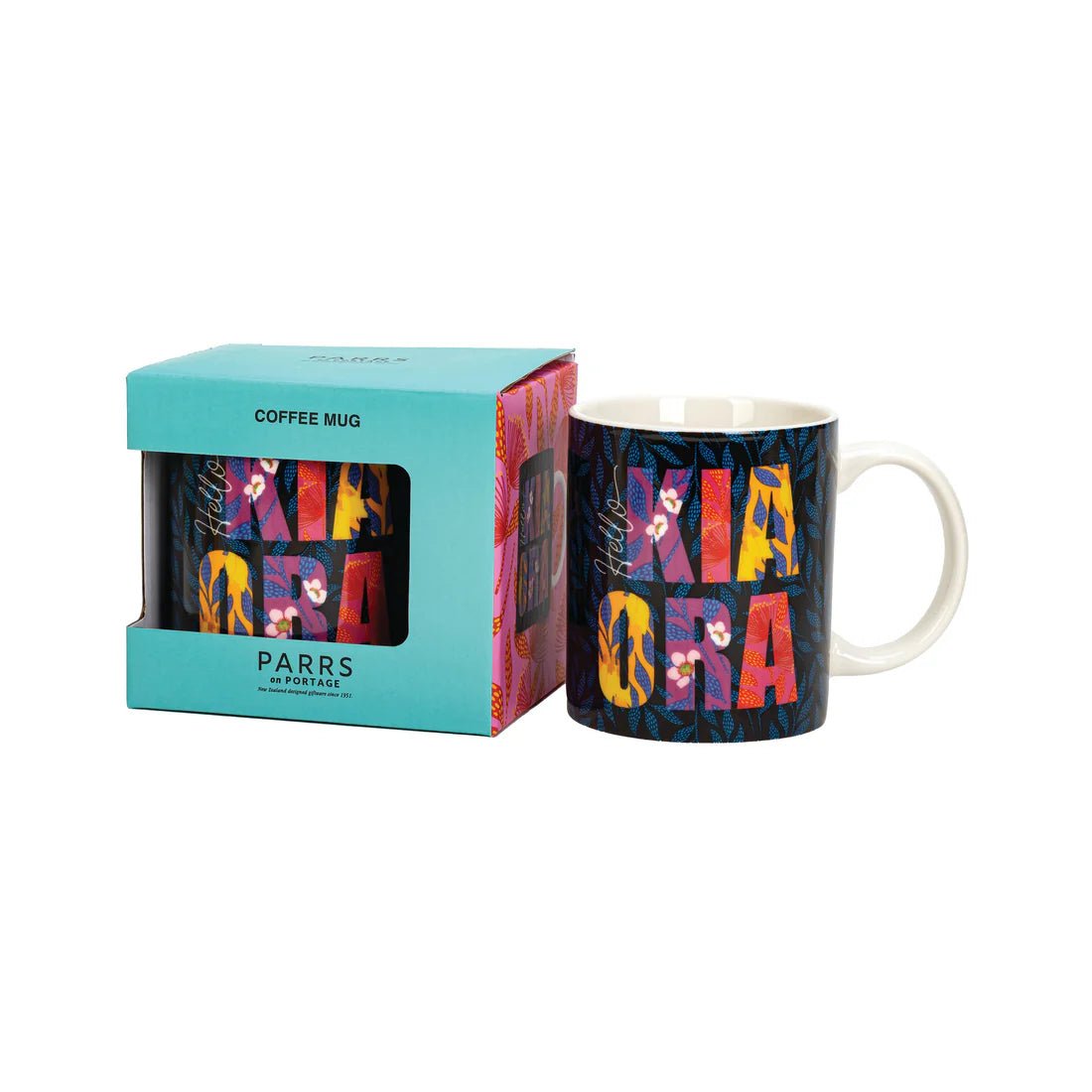 Coffee Mug Kia Ora Florals Hello - MarshallsHealthShop