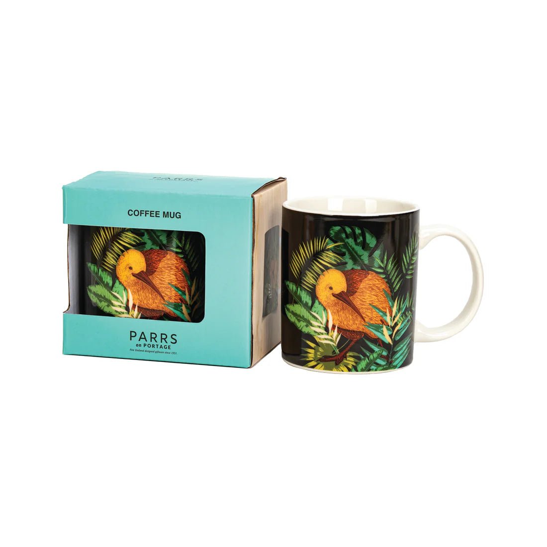 Coffee Mug Kiwi Tropics - Black - MarshallsHealthShop