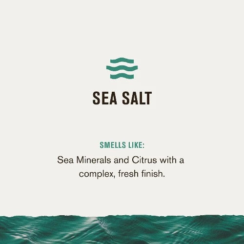 Every Man Jack Deodorant Sea Salt 85g 1st Stop, Marshall's Health Shop! On the list of freshest all-time scents, Sea Salt tops the charts. Sea Minerals and zesty Citrus combine to wake you up like a blast of morning ocean mist. Stink less, feel fresh. Experience the all-day odor protection of our aluminium free deodorant, made with clean ingredients & insanely fresh scents.