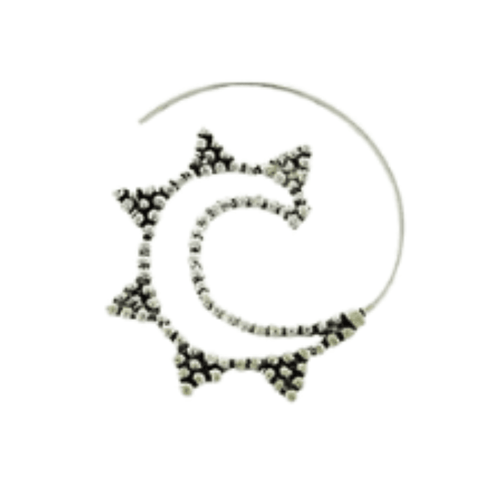 Coro Jewellery Koru Spiral Twist on Hoop Sterling Silver SKU: ES33