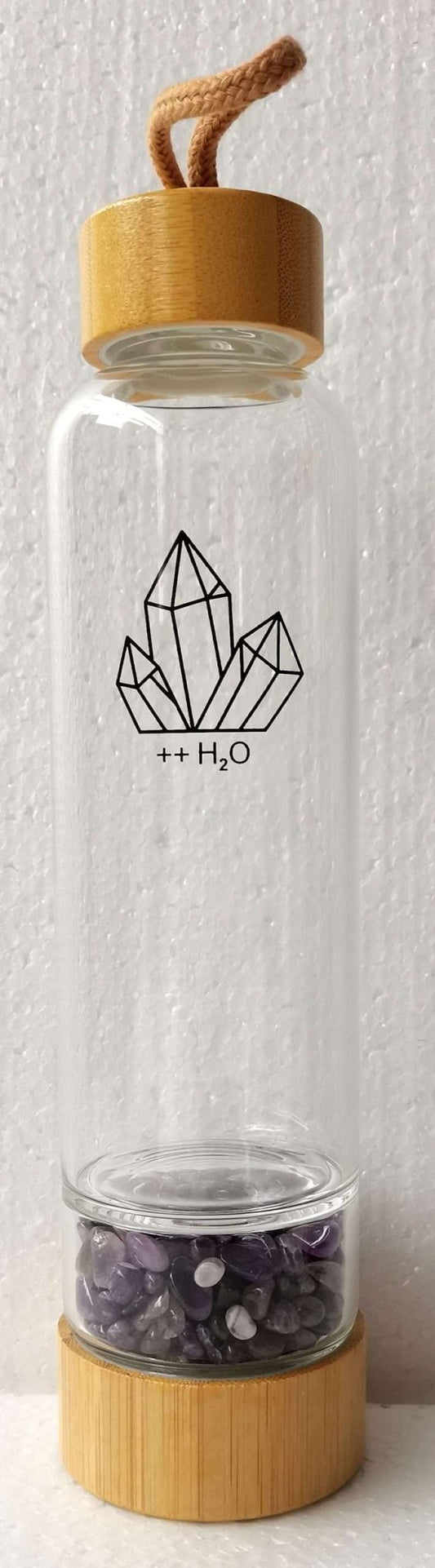 Crystal Bottle with Amethyst Chips - MarshallsHealthShop