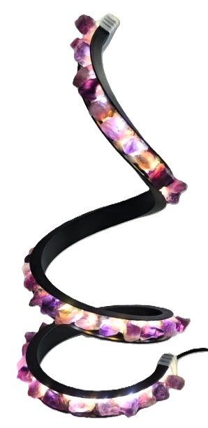 Crystal LED Lamp Purple Fluorite# - 1st Stop Marshall's Health Shop, Gift Shop! - Heath and Natural Therapy New Brighton Christchurch - Naturopath#