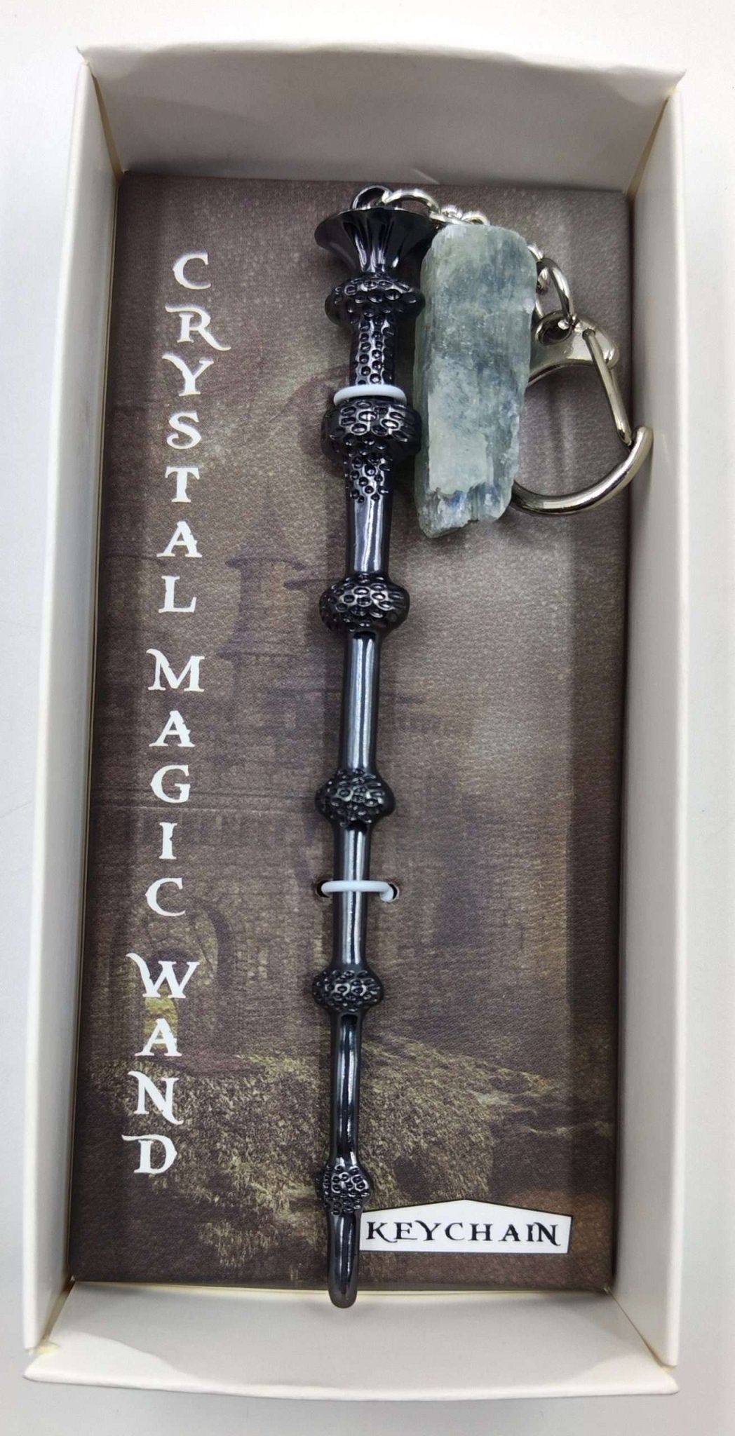 Crystal Magic Wand Keychain - Kyanite - MarshallsHealthShop
