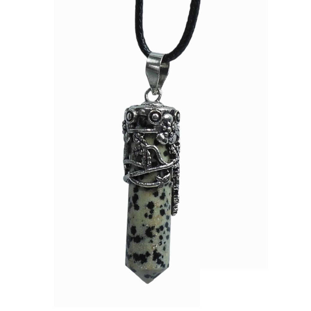 Dalmatian Wrapped Flower Pendant - 1st Stop Marshall's Health Shop, Gift Shop! - Heath and Natural Therapy New Brighton Christchurch - Naturopath