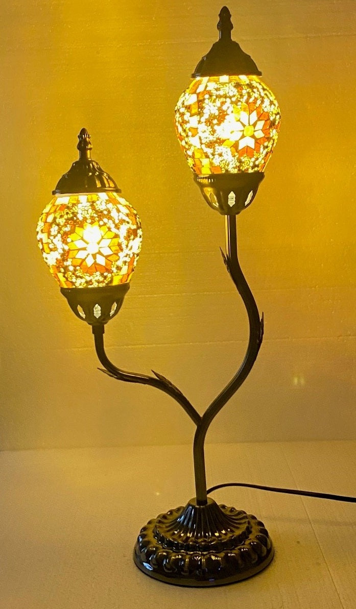 Turkish Mosaic Table Lamp 2 Tier (P7113)