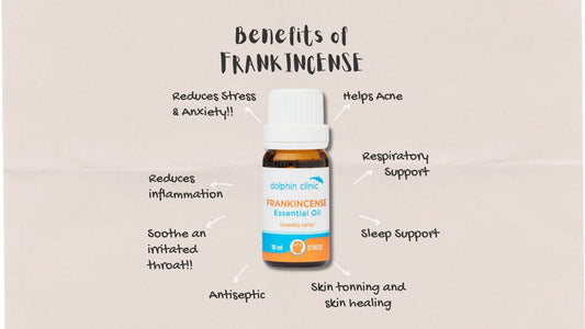 Dolphin Clinic Frankincense Boswellia Pure Essential Oil 10ml - 1st Stop Marshall's Health Shop, Gift Shop! - Heath and Natural Therapy New Brighton Christchurch - Naturopath