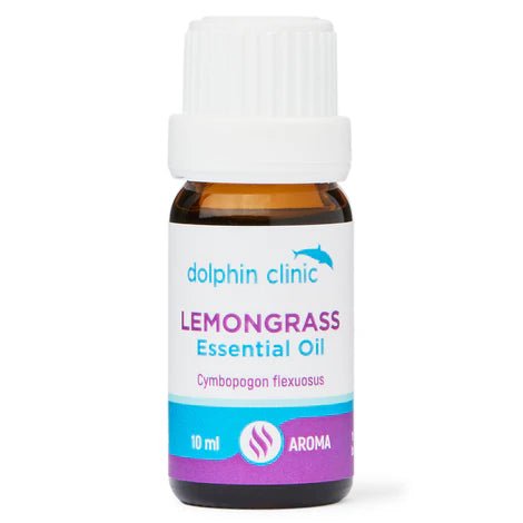 Dolphin Clinic Lemongrass Pure Essential Oil 10ml - MarshallsHealthShop