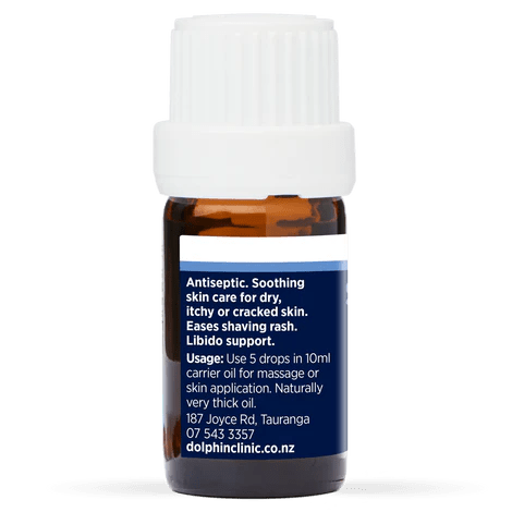 Dolphin Clinic Sandalwood Pure Essential Oil 5ml - 1st Stop Marshall's Health Shop, Gift Shop! - Heath and Natural Therapy New Brighton Christchurch - Naturopath