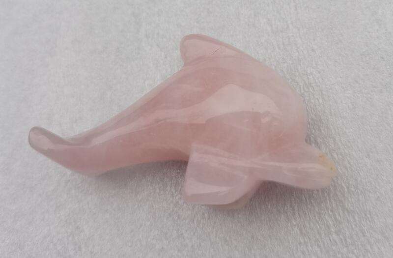 Dolphin Gemstone Rose Quartz - MarshallsHealthShop