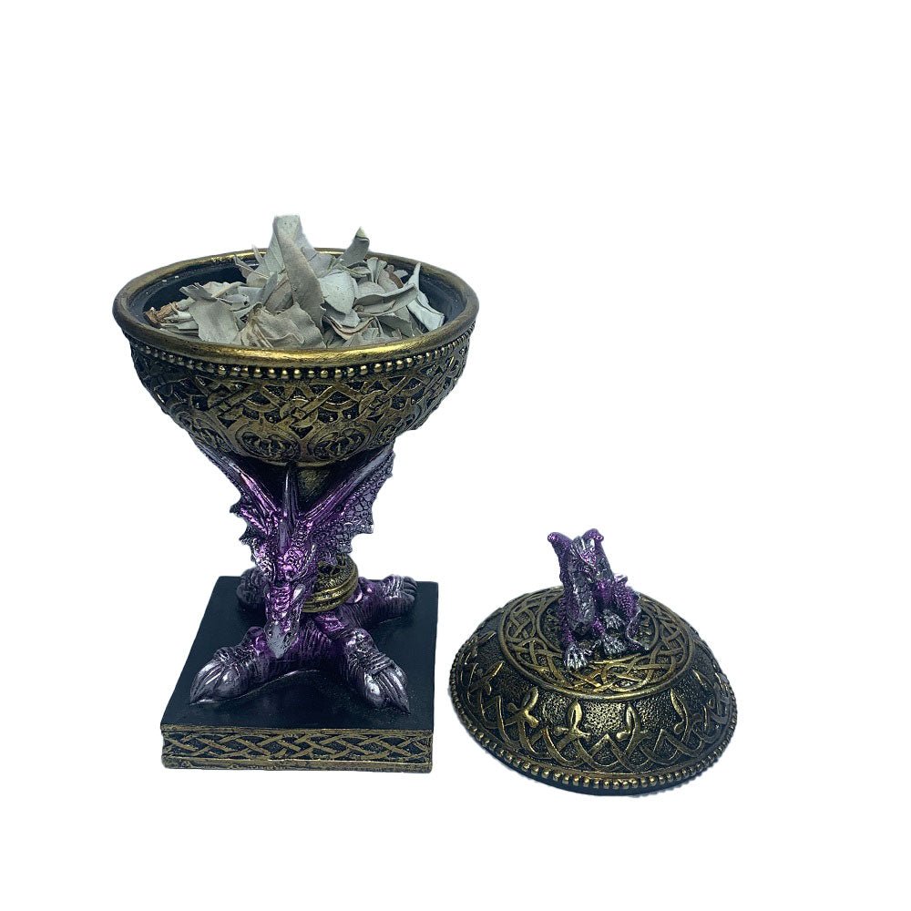 Dragon Trinket Box Purple - MarshallsHealthShop