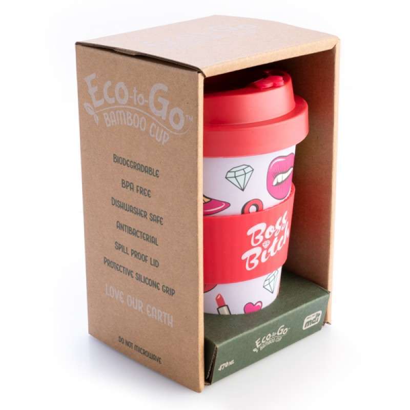 Eco - to - Go Bamboo Cup - Boss B*tch - 1st Stop Marshall's Health Shop, Gift Shop! - Heath and Natural Therapy New Brighton Christchurch - Naturopath