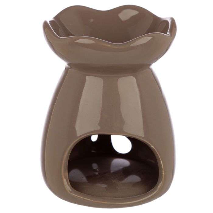 Eden Ceramic Grey and Pastel Tone Floral Oil and Wax Burner - MarshallsHealthShop