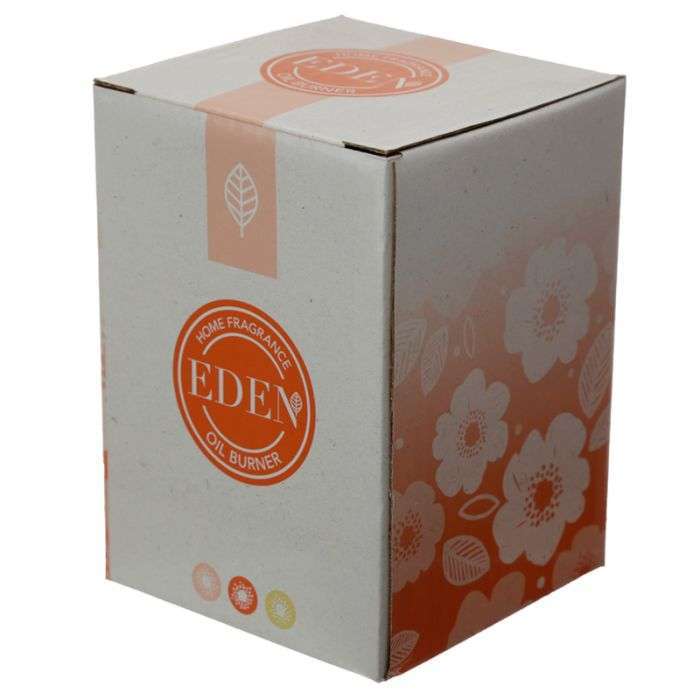 Eden Tall Ceramic Oil and Wax Burner with Heart Cut - out - MarshallsHealthShop