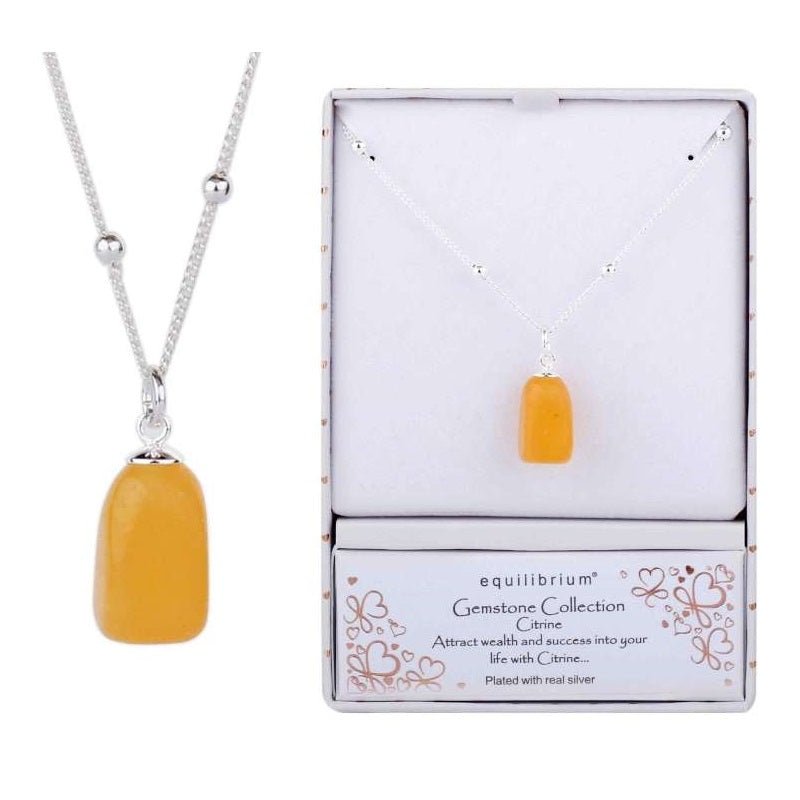 Equilibrium Citrine Gemstone Necklace - MarshallsHealthShop