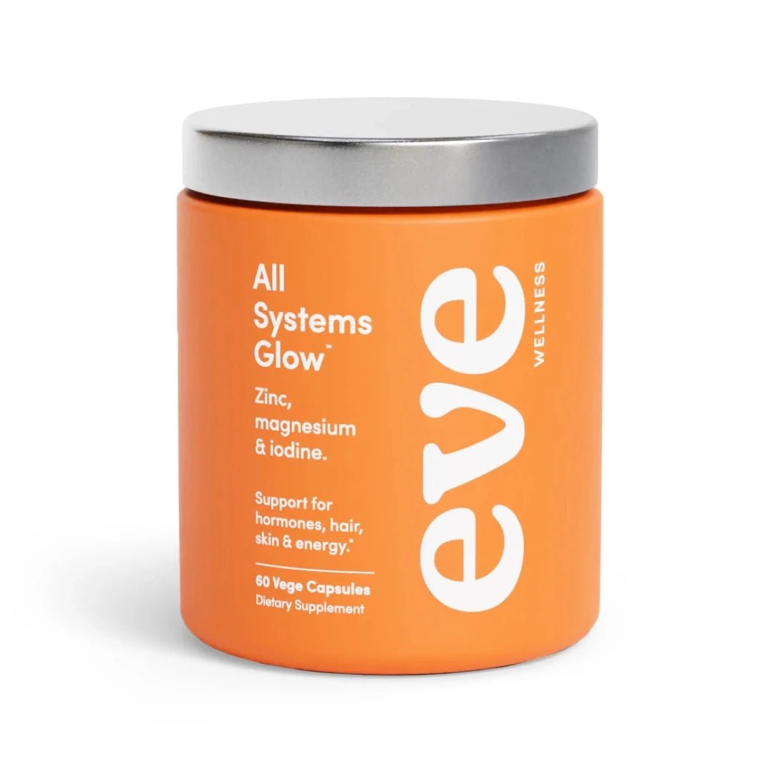 Zinc, Magnesium and Iodine: your new 3-in-1 wellness hack. Zinc is clinically proven for strong hair, skin and nails and healthy digestion. While Magnesium Glycinate, celebrated for its bioavailability and gut friendliness, supports relaxation and mental calmness. Finally, Iodine plays a central role in energy production, hair growth and fullness, brain function and thyroid health. And all three are powerful players for hormone balance.