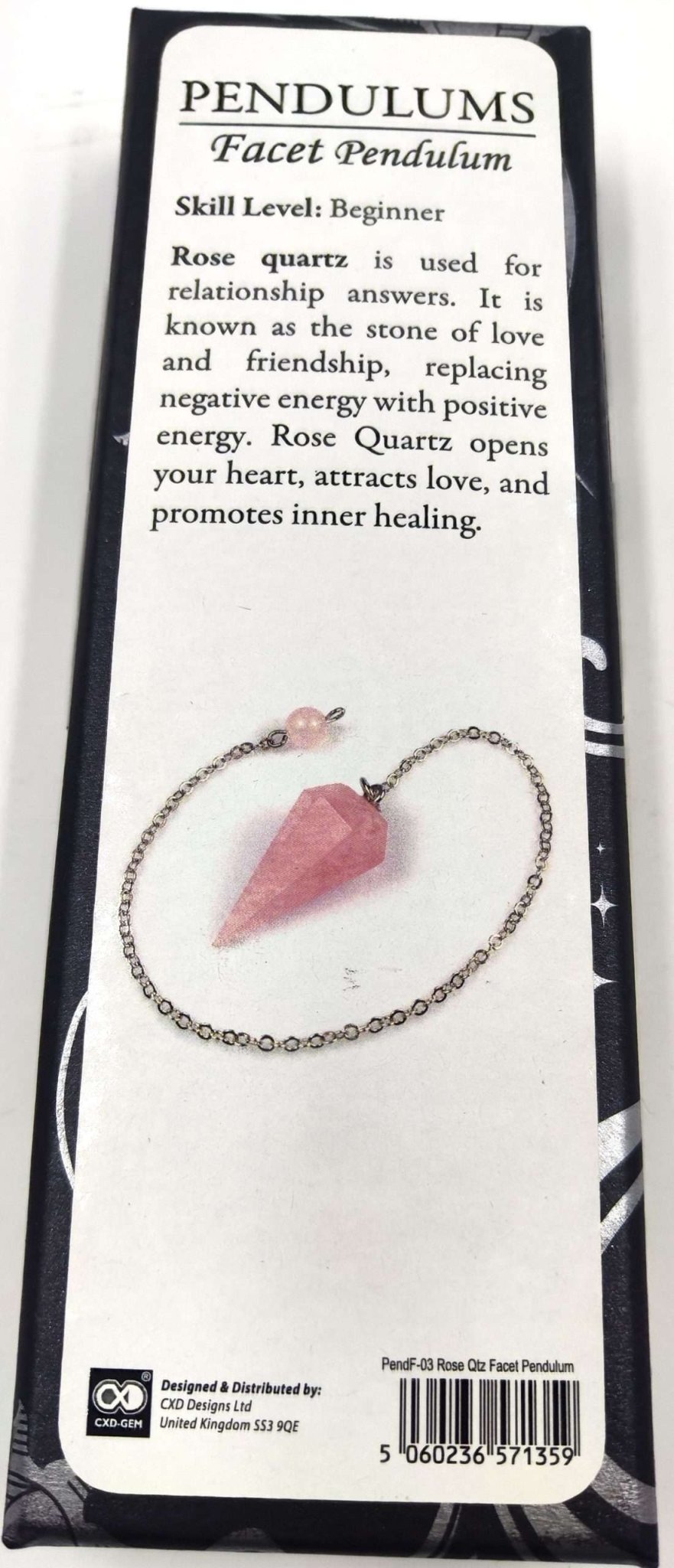 Facet Pendulum Rose Quartz - MarshallsHealthShop