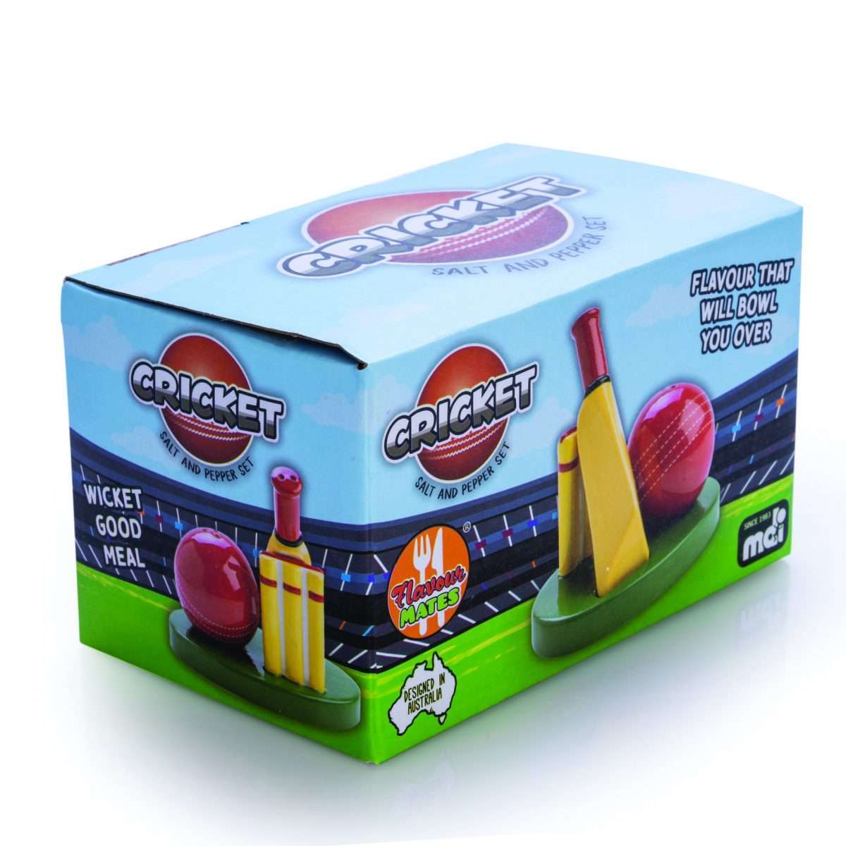 Flavour Mates Cricket Salt & Pepper Set - 1st Stop Marshall's Health Shop, Gift Shop! - Heath and Natural Therapy New Brighton Christchurch - Naturopath