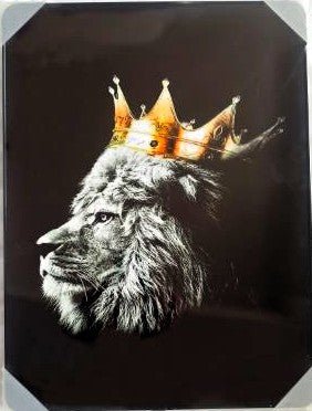 Framed PVC Pop Art Lion King 30x40cm# - 1st Stop Marshall's Health Shop, Gift Shop! - Heath and Natural Therapy New Brighton Christchurch - Naturopath#
