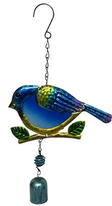 Garden Glass Fat Bird (Blue)# - 1st Stop Marshall's Health Shop, Gift Shop! - Heath and Natural Therapy New Brighton Christchurch - Naturopath#