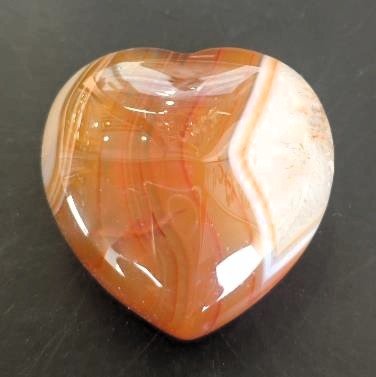 Gemstone Heart Carnelian# - 1st Stop Marshall's Health Shop, Gift Shop! - Heath and Natural Therapy New Brighton Christchurch - Naturopath#