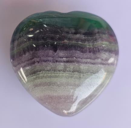 Gemstone Heart Fluorite# - 1st Stop Marshall's Health Shop, Gift Shop! - Heath and Natural Therapy New Brighton Christchurch - Naturopath#