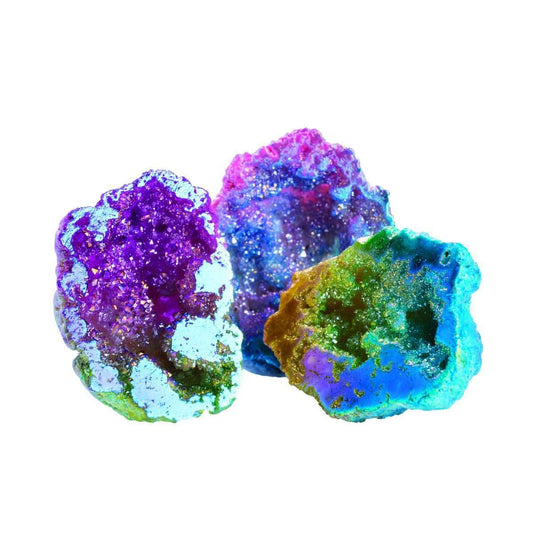 Gemstone Mini Rainbow Aura Geode - MarshallsHealthShop